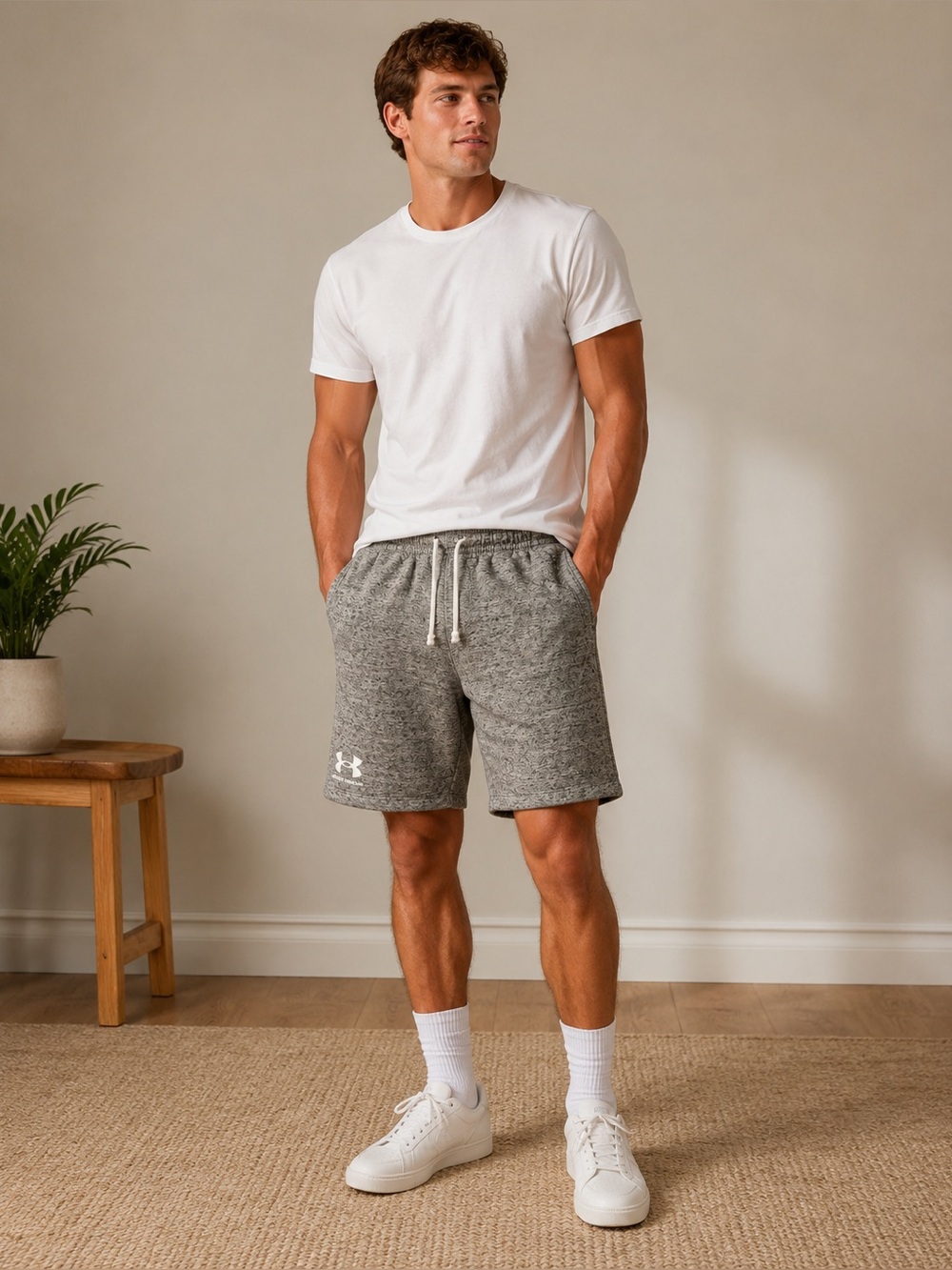 Under Armour above knee grey shorts